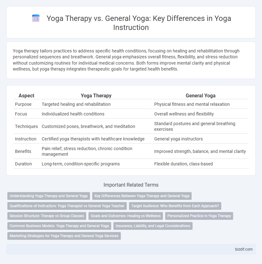 Yoga Therapy vs. General Yoga: Key Differences in Yoga Instruction