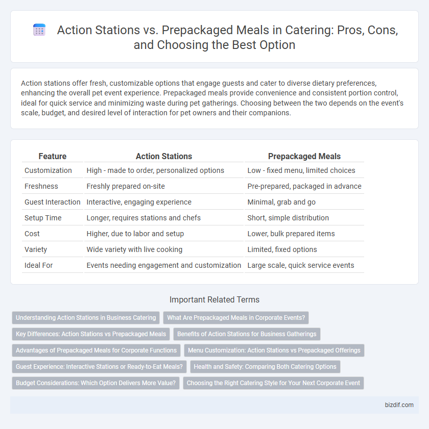 Action Stations vs. Prepackaged Meals in Catering: Pros, Cons, and Choosing the Best Option