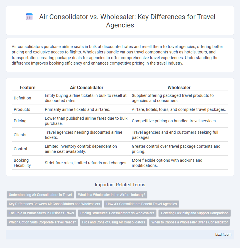 Air Consolidator vs. Wholesaler: Key Differences for Travel Agencies