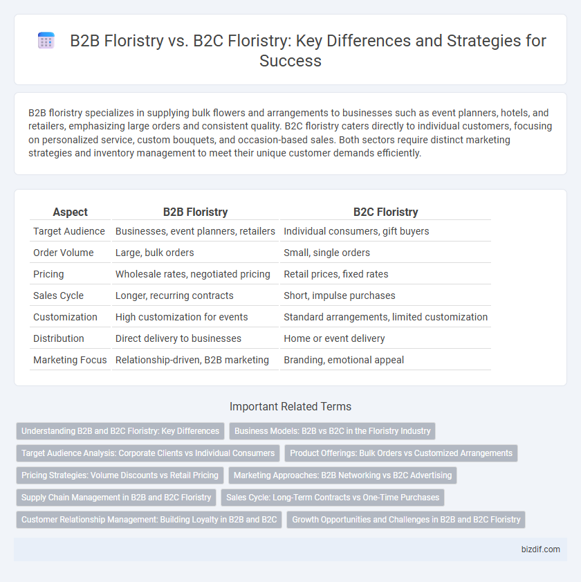 B2B Floristry vs. B2C Floristry: Key Differences and Strategies for Success