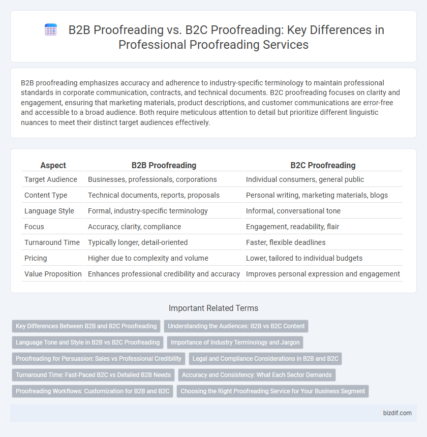B2B Proofreading vs. B2C Proofreading: Key Differences in Professional Proofreading Services