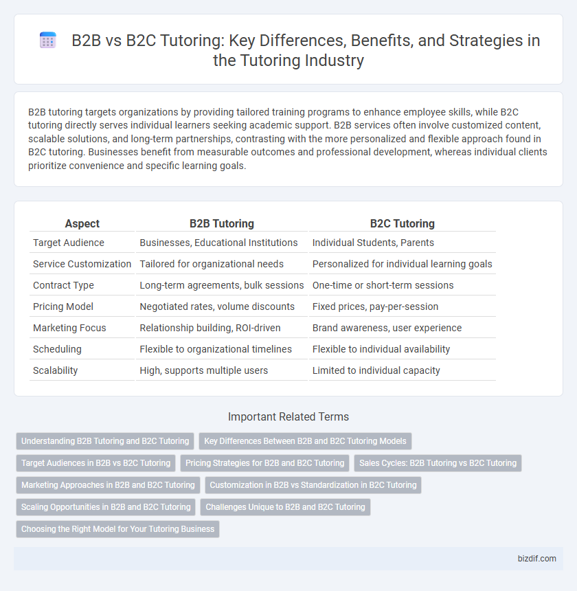 B2B vs B2C Tutoring: Key Differences, Benefits, and Strategies in the Tutoring Industry