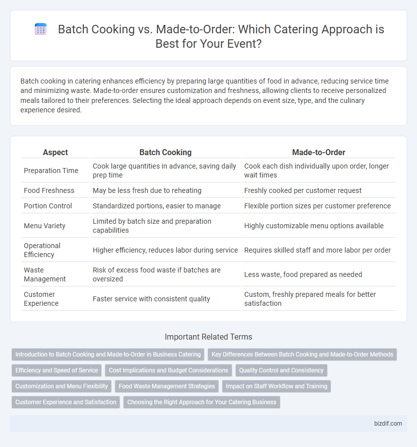 Batch Cooking vs. Made-to-Order: Which Catering Approach is Best for Your Event?