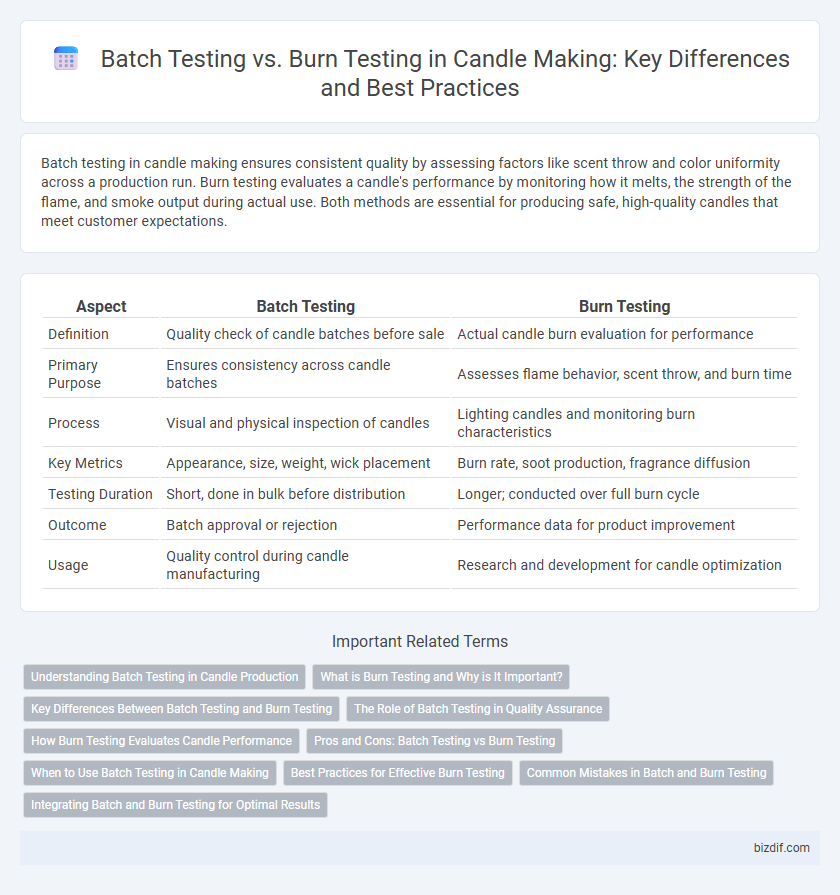 Batch Testing vs. Burn Testing in Candle Making: Key Differences and Best Practices