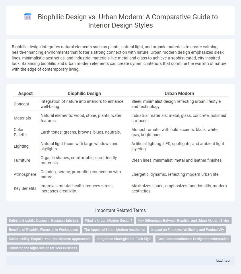 Biophilic Design vs. Urban Modern: A Comparative Guide to Interior Design Styles