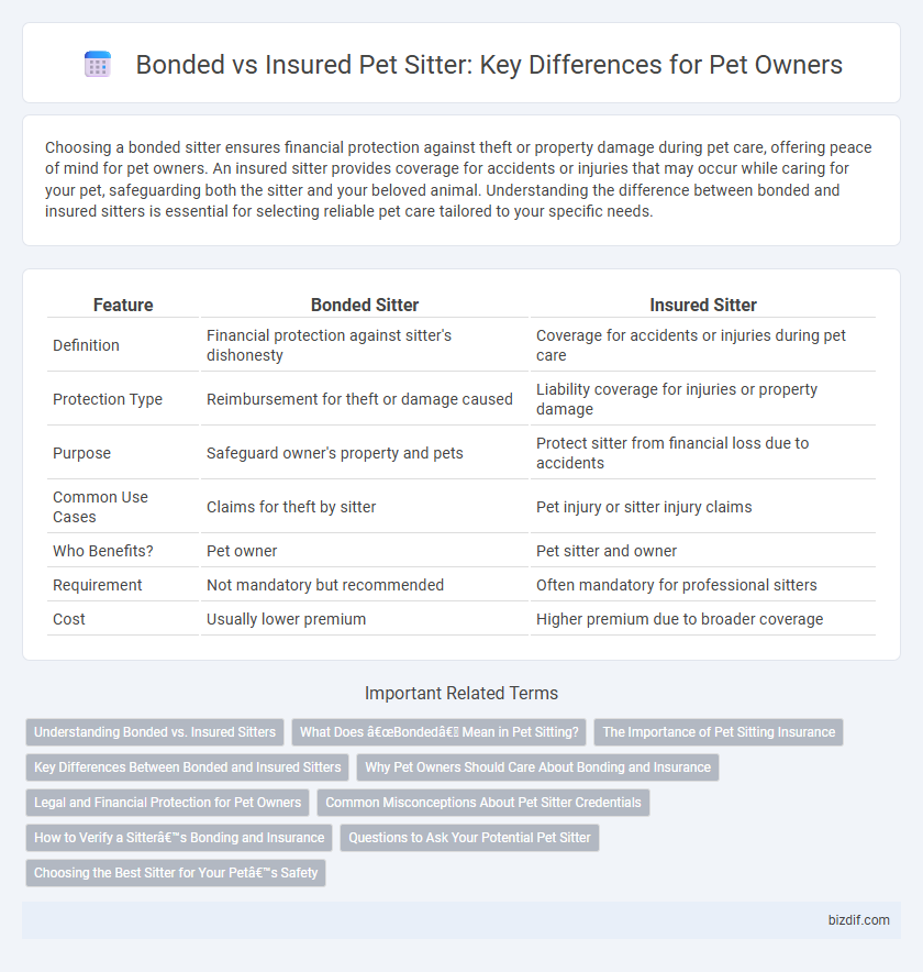 Bonded vs Insured Pet Sitter: Key Differences for Pet Owners