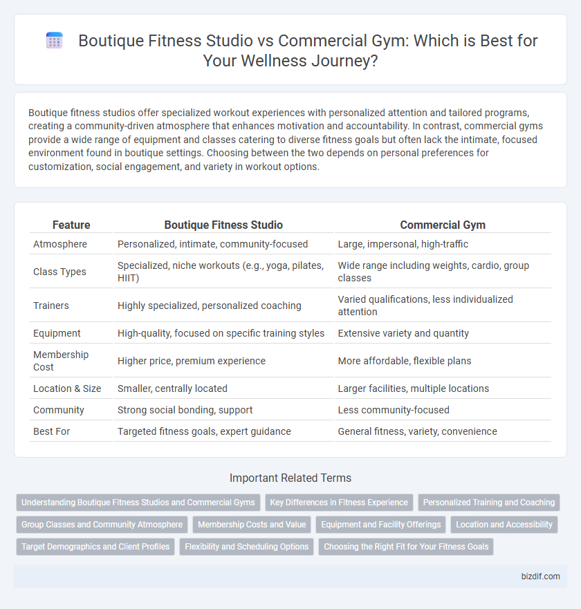 Boutique Fitness Studio vs Commercial Gym: Which is Best for Your Wellness Journey?