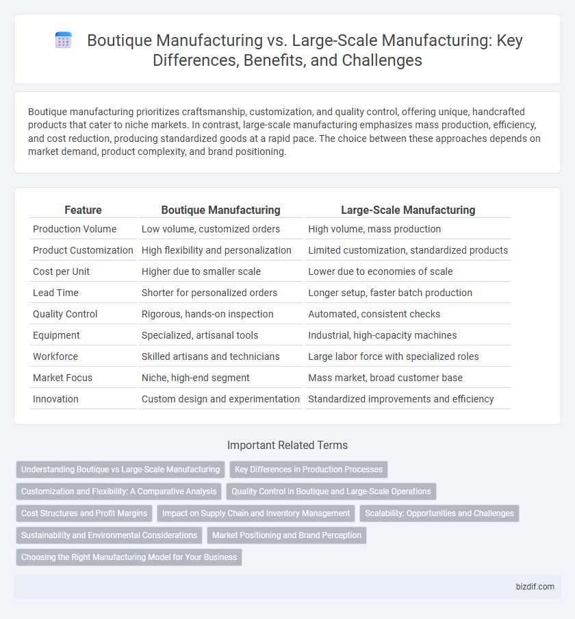 Boutique Manufacturing vs. Large-Scale Manufacturing: Key Differences, Benefits, and Challenges