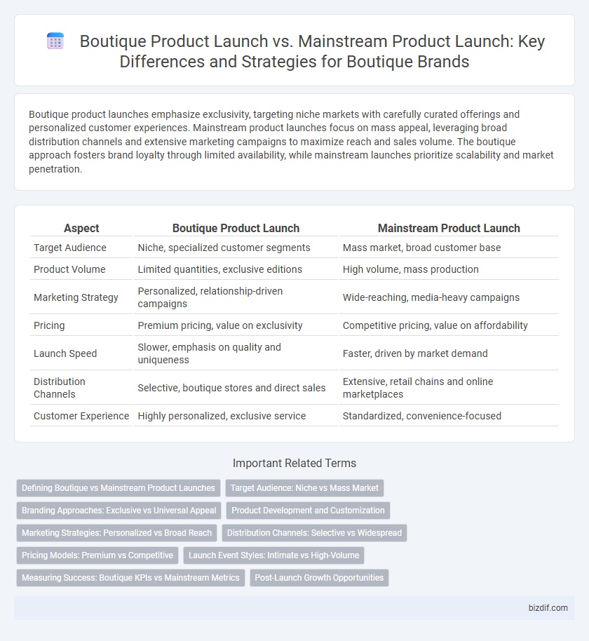Boutique Product Launch vs. Mainstream Product Launch: Key Differences and Strategies for Boutique Brands