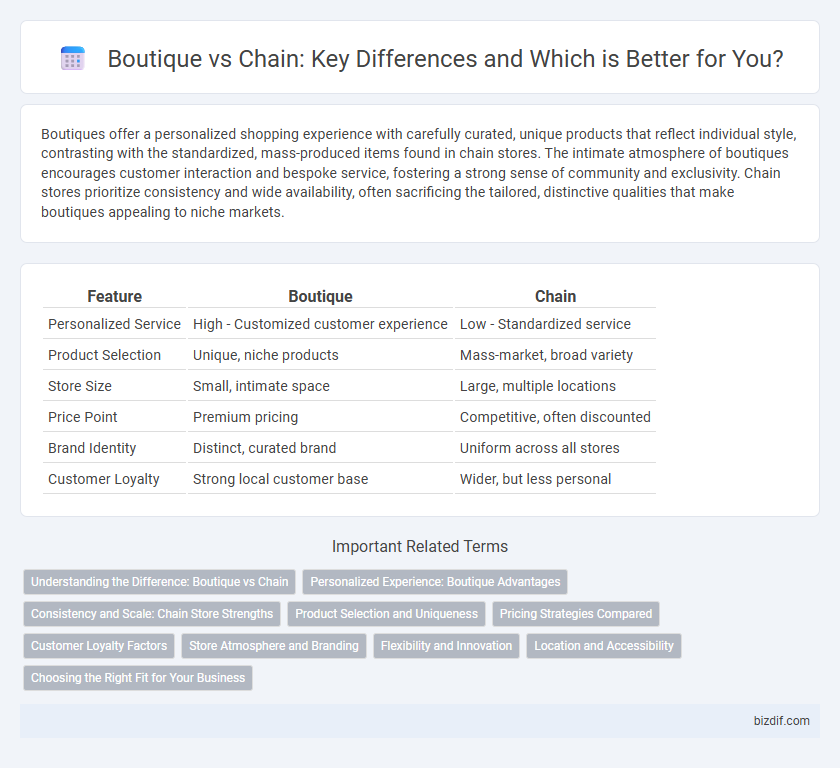 Boutique vs Chain: Key Differences and Which is Better for You?