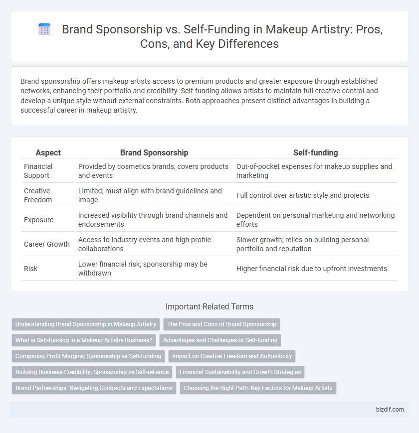 Brand Sponsorship vs. Self-Funding in Makeup Artistry: Pros, Cons, and Key Differences