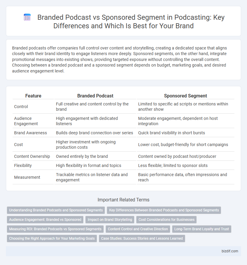 Branded Podcast vs Sponsored Segment in Podcasting: Key Differences and Which Is Best for Your Brand