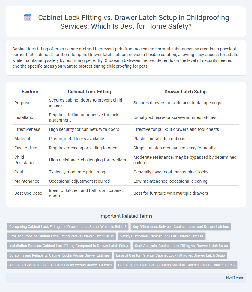 Cabinet Lock Fitting vs. Drawer Latch Setup in Childproofing Services: Which Is Best for Home Safety?