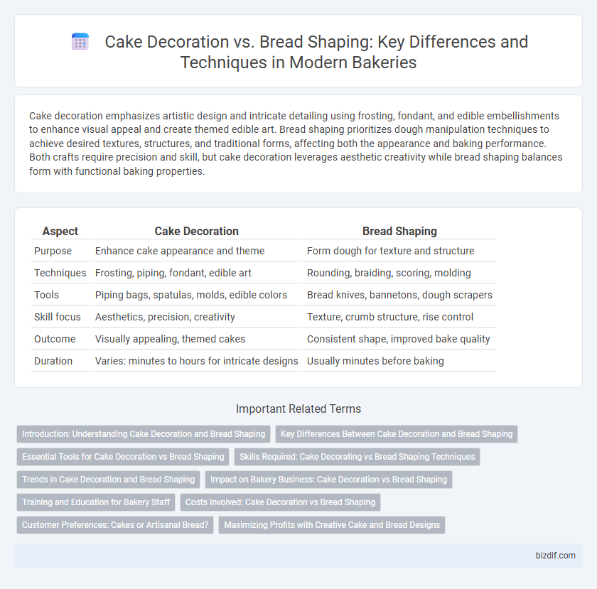 Cake Decoration vs. Bread Shaping: Key Differences and Techniques in Modern Bakeries