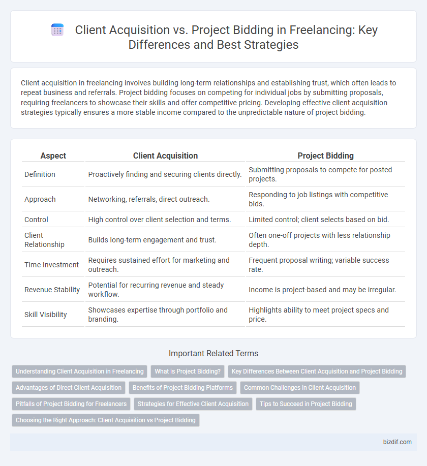 Client Acquisition vs. Project Bidding in Freelancing: Key Differences and Best Strategies