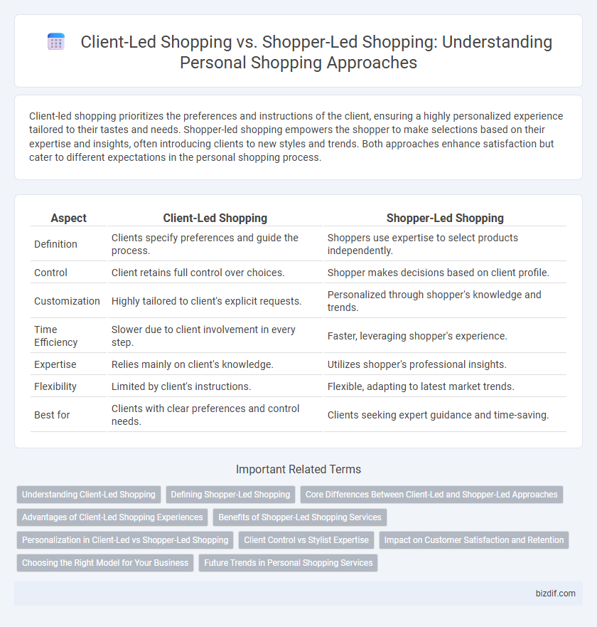 Client-Led Shopping vs. Shopper-Led Shopping: Understanding Personal Shopping Approaches