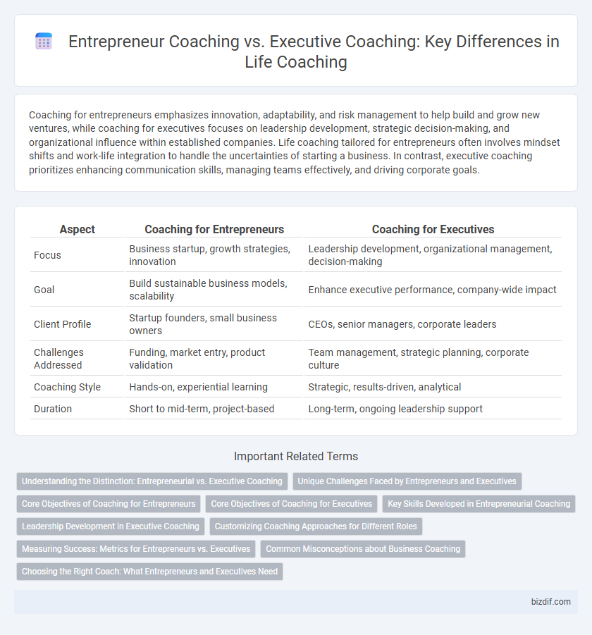 Entrepreneur Coaching vs. Executive Coaching: Key Differences in Life Coaching