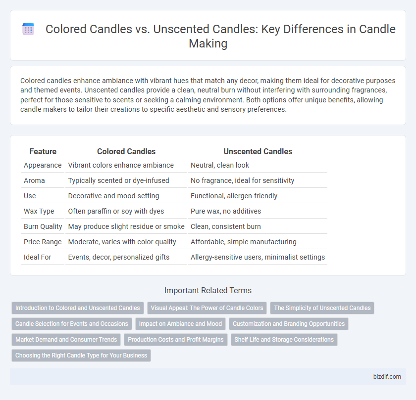 Colored Candles vs. Unscented Candles: Key Differences in Candle Making