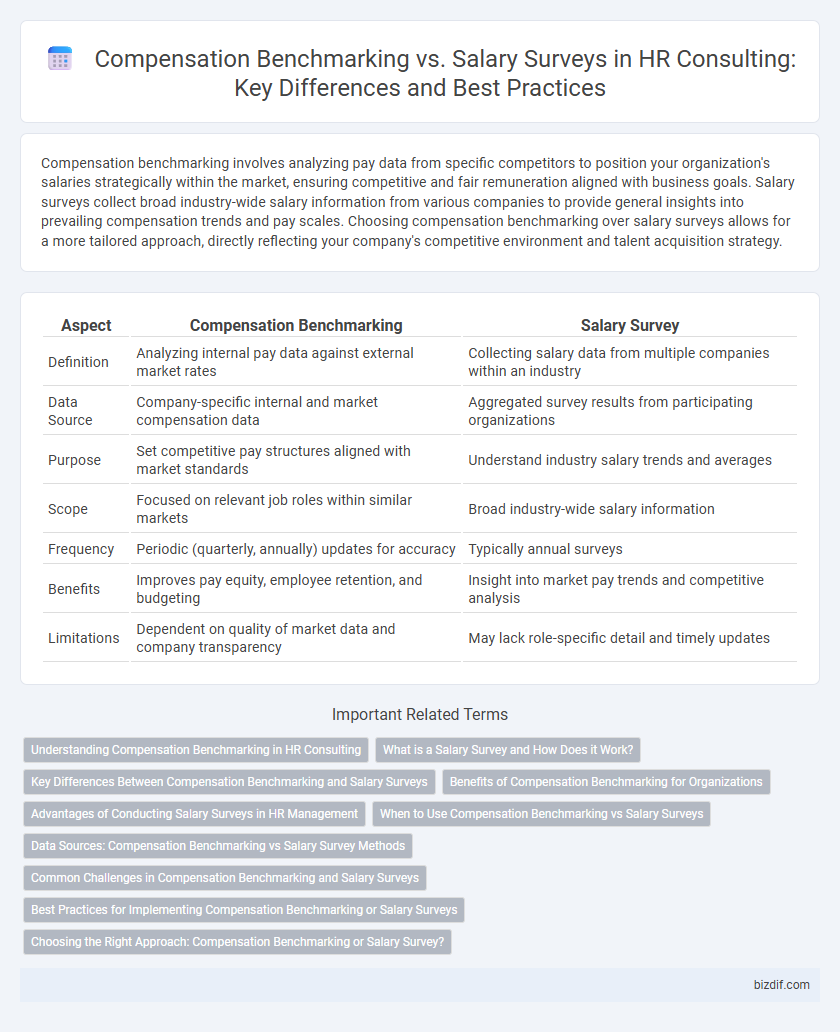 Compensation Benchmarking vs. Salary Surveys in HR Consulting: Key Differences and Best Practices