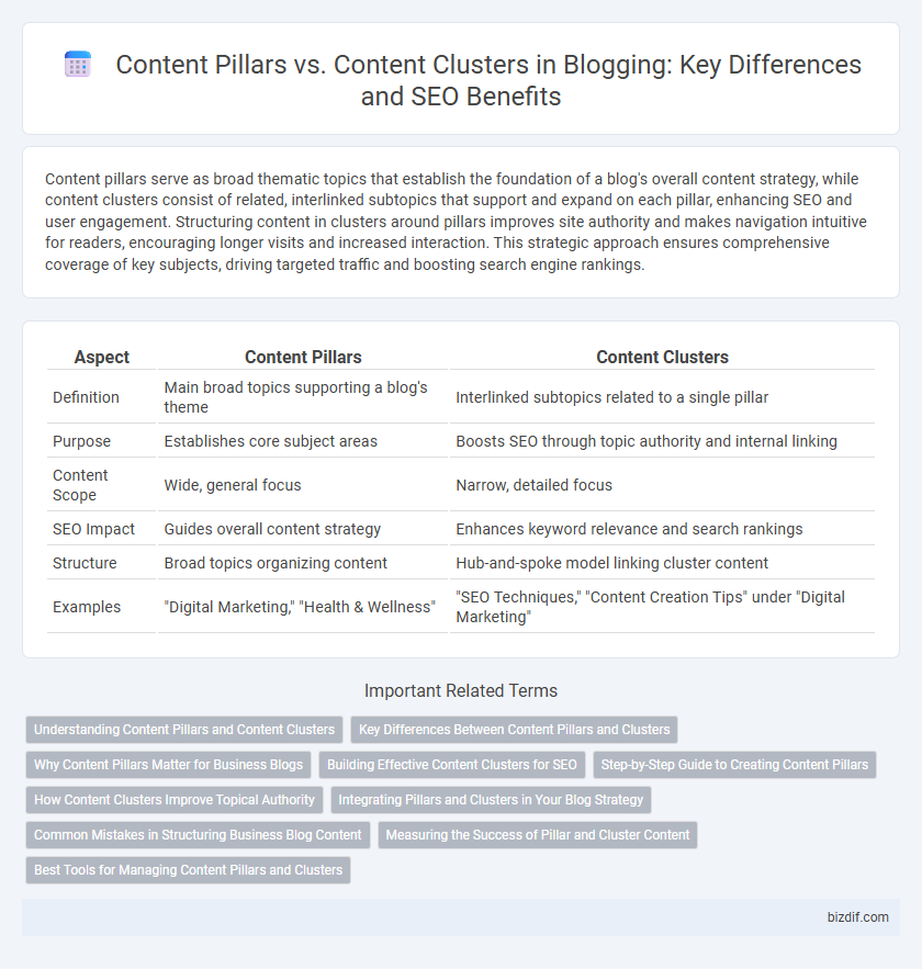 Content Pillars vs. Content Clusters in Blogging: Key Differences and SEO Benefits