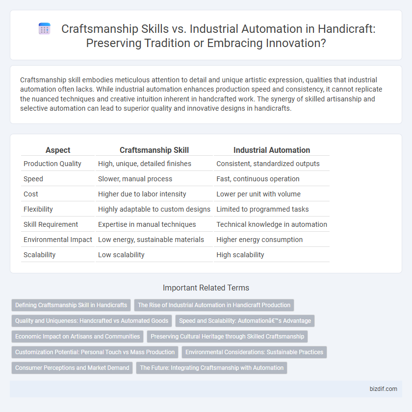 Craftsmanship Skills vs. Industrial Automation in Handicraft: Preserving Tradition or Embracing Innovation?