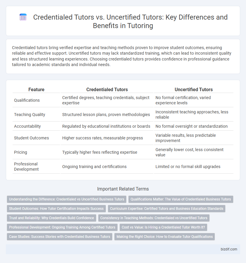 Credentialed Tutors vs. Uncertified Tutors: Key Differences and Benefits in Tutoring