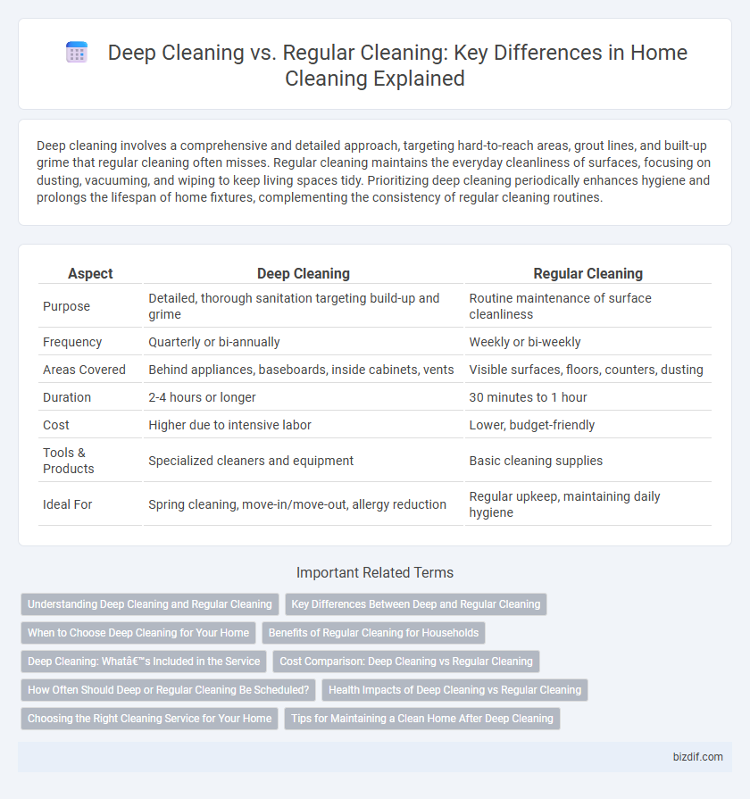 Deep Cleaning vs. Regular Cleaning: Key Differences in Home Cleaning Explained