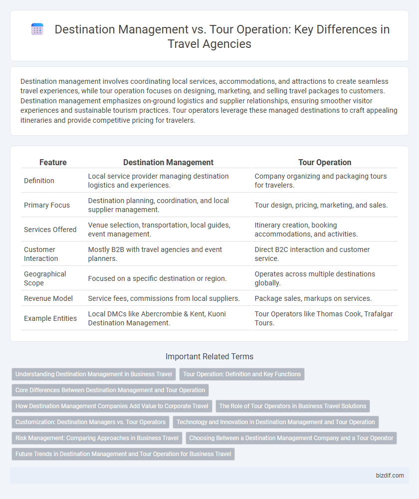 Destination Management vs. Tour Operation: Key Differences in Travel Agencies