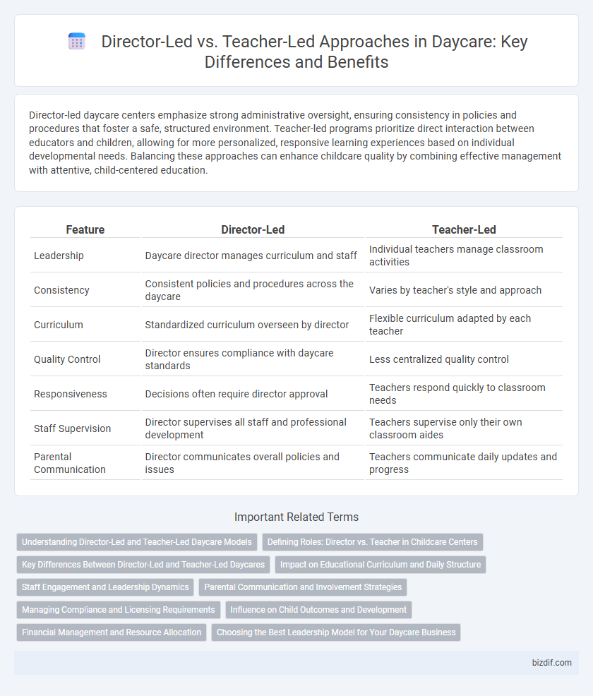 Director-Led vs. Teacher-Led Approaches in Daycare: Key Differences and Benefits