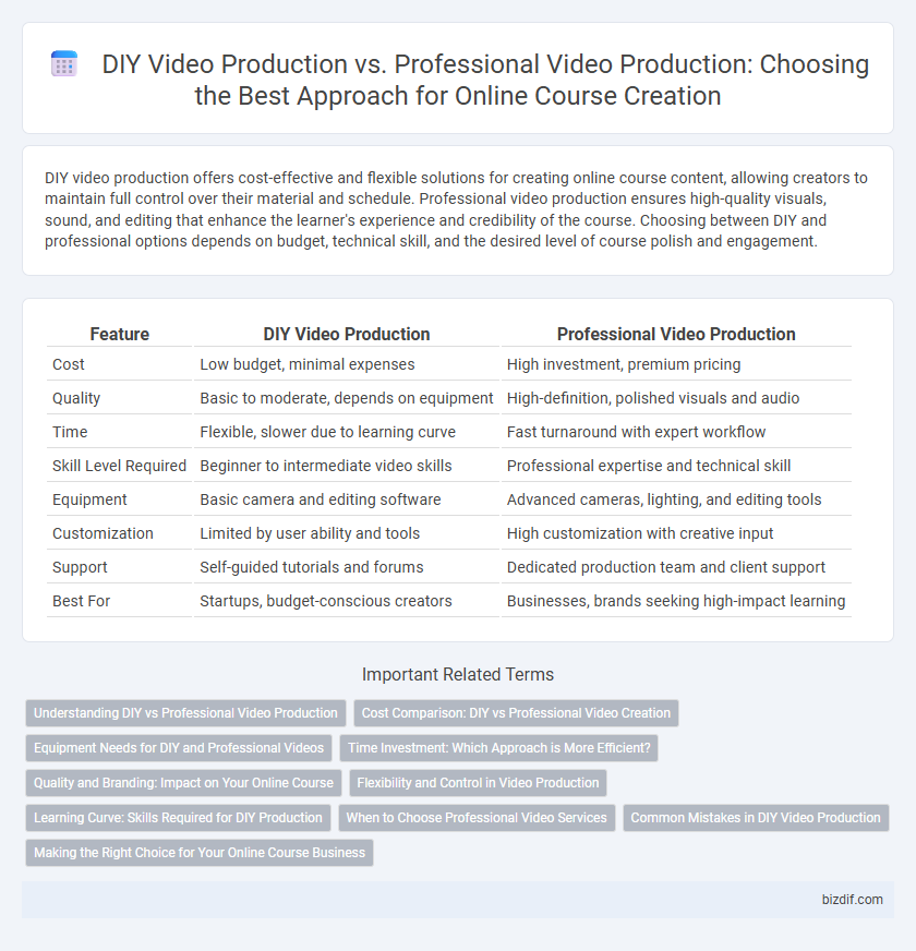 DIY Video Production vs. Professional Video Production: Choosing the Best Approach for Online Course Creation