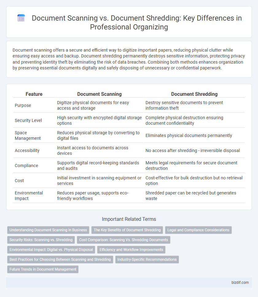 Document Scanning vs. Document Shredding: Key Differences in Professional Organizing
