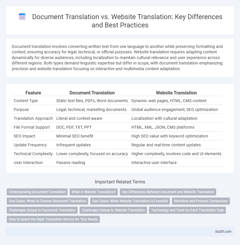 Document Translation vs. Website Translation: Key Differences and Best Practices