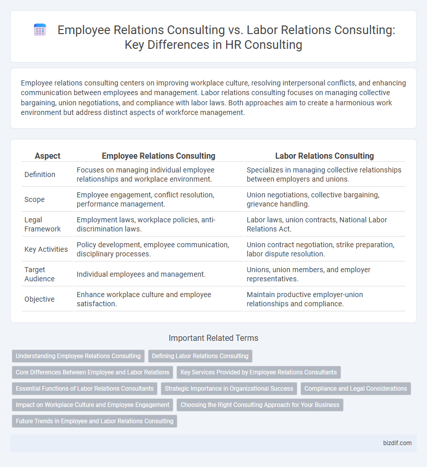 Employee Relations Consulting vs. Labor Relations Consulting: Key Differences in HR Consulting