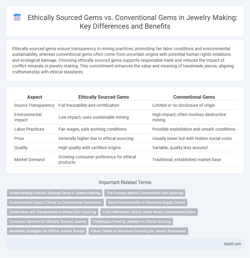 Ethically Sourced Gems vs. Conventional Gems in Jewelry Making: Key Differences and Benefits