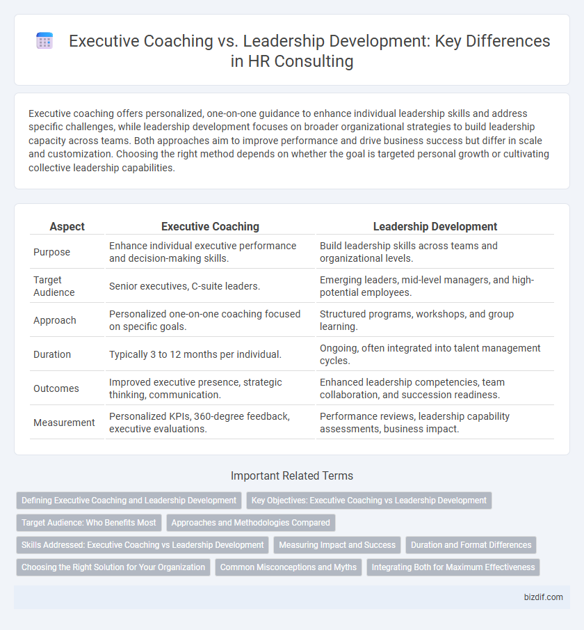 Executive Coaching vs. Leadership Development: Key Differences in HR Consulting