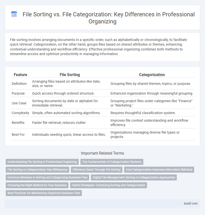 File Sorting vs. File Categorization: Key Differences in Professional Organizing