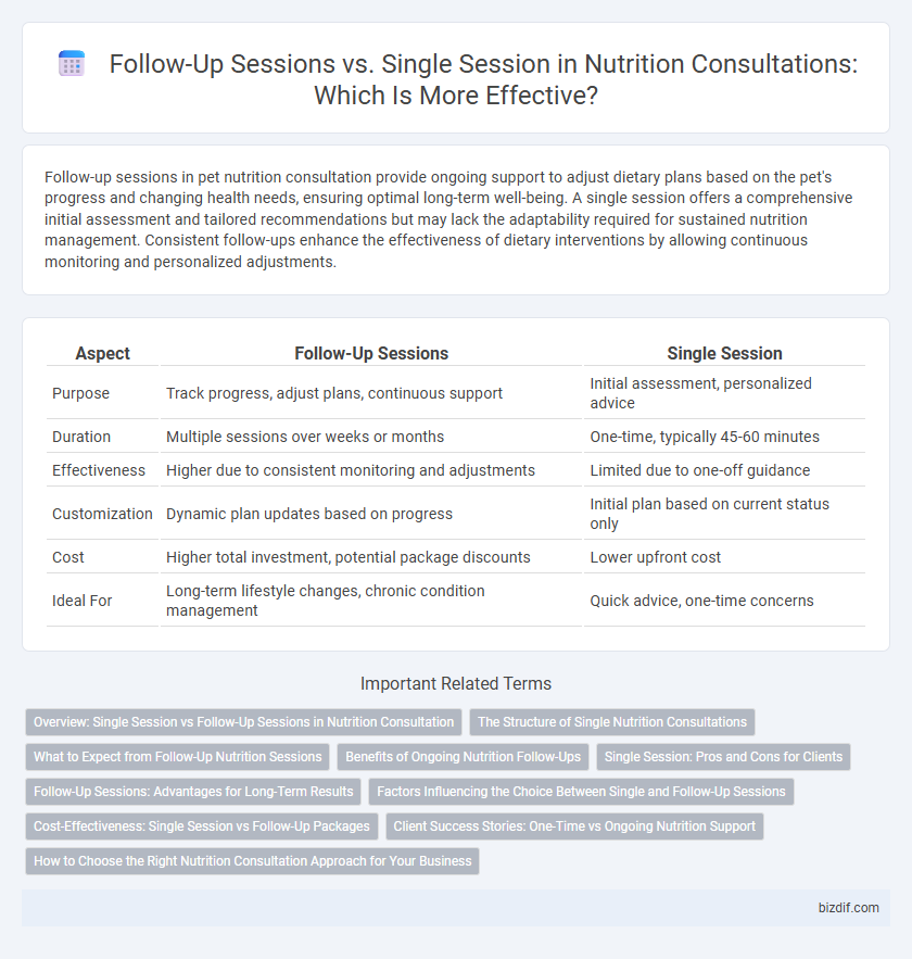 Follow-Up Sessions vs. Single Session in Nutrition Consultations: Which Is More Effective?