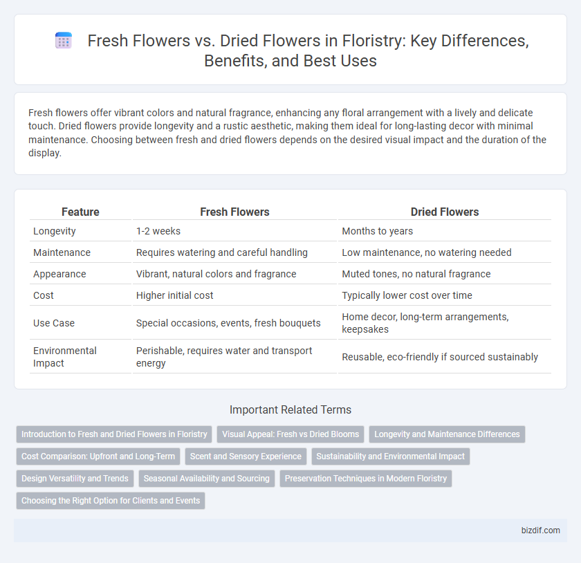 Fresh Flowers vs. Dried Flowers in Floristry: Key Differences, Benefits, and Best Uses