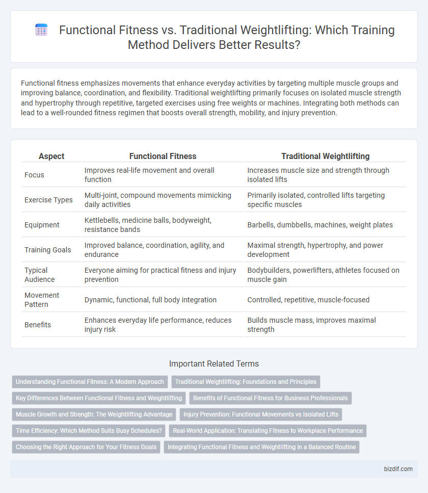 Functional Fitness vs. Traditional Weightlifting: Which Training Method Delivers Better Results?