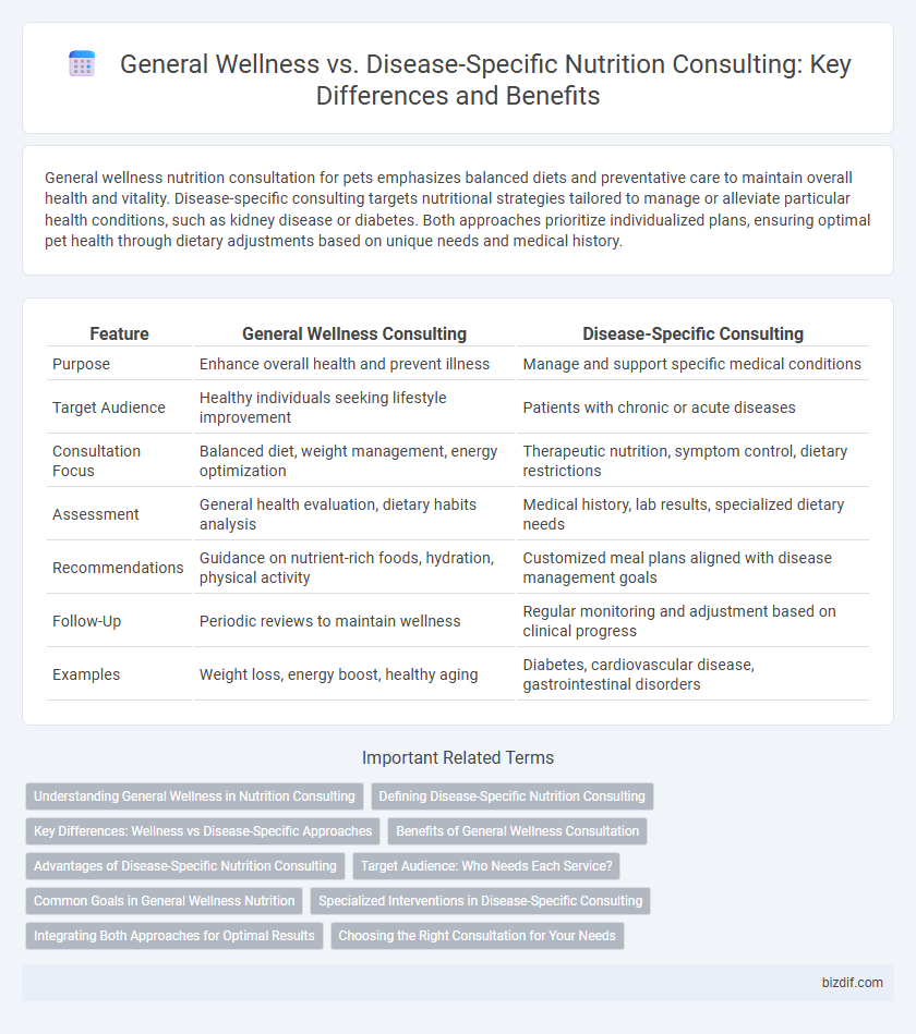 General Wellness vs. Disease-Specific Nutrition Consulting: Key Differences and Benefits