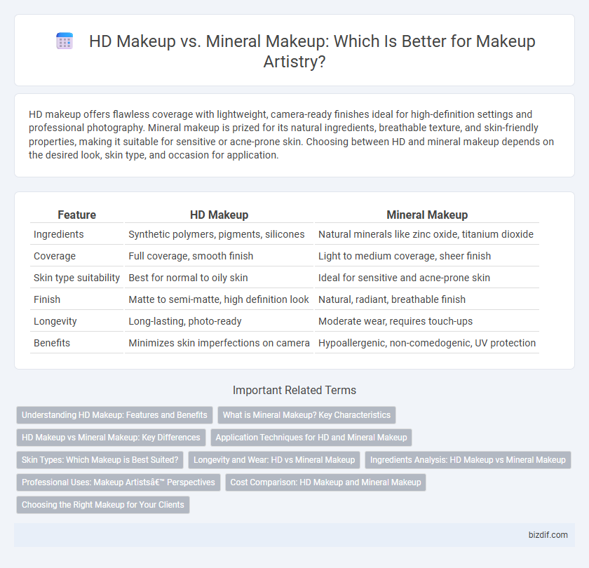 HD Makeup vs. Mineral Makeup: Which Is Better for Makeup Artistry?
