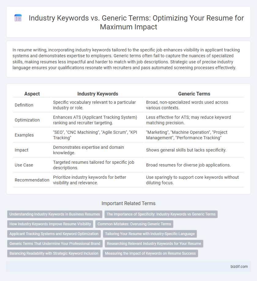 Industry Keywords vs. Generic Terms: Optimizing Your Resume for Maximum Impact