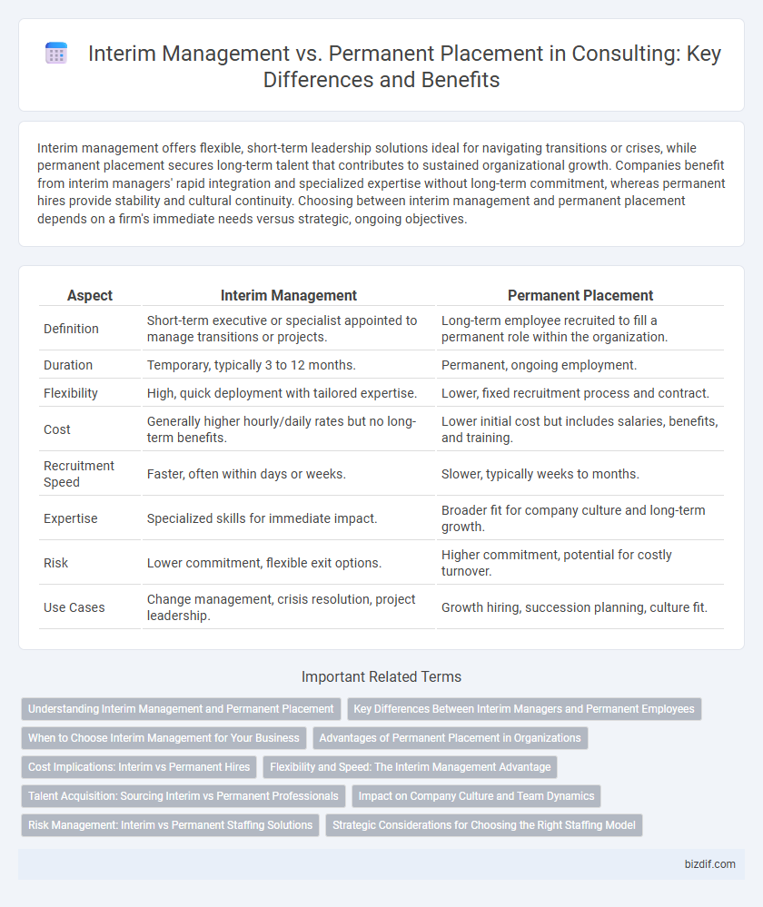 Interim Management vs. Permanent Placement in Consulting: Key Differences and Benefits