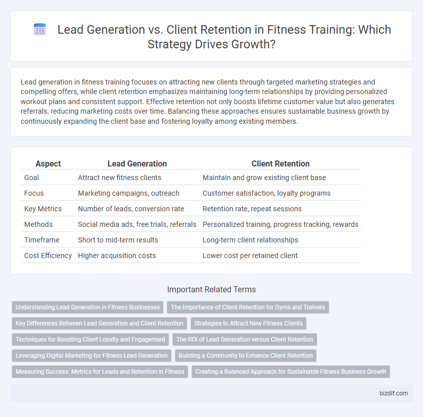 Lead Generation vs. Client Retention in Fitness Training: Which Strategy Drives Growth?
