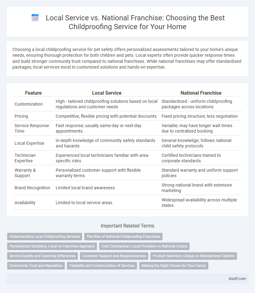 Local Service vs. National Franchise: Choosing the Best Childproofing Service for Your Home