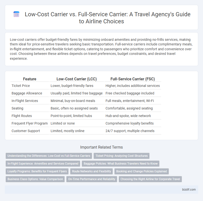 Low-Cost Carrier vs. Full-Service Carrier: A Travel Agency's Guide to Airline Choices