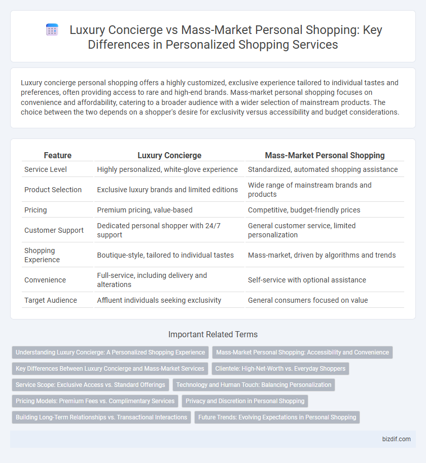 Luxury Concierge vs Mass-Market Personal Shopping: Key Differences in Personalized Shopping Services