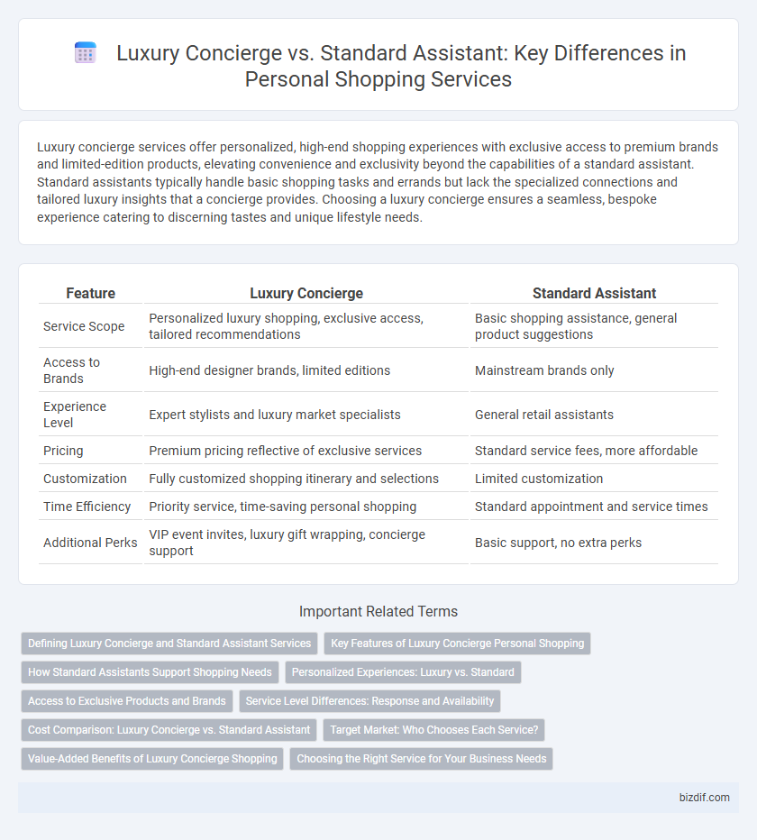 Luxury Concierge vs. Standard Assistant: Key Differences in Personal Shopping Services