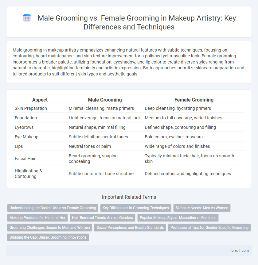 Male Grooming vs. Female Grooming in Makeup Artistry: Key Differences and Techniques