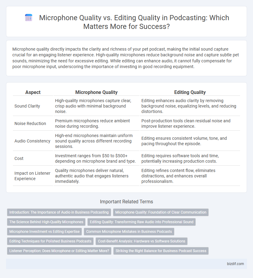 Microphone Quality vs. Editing Quality in Podcasting: Which Matters More for Success?
